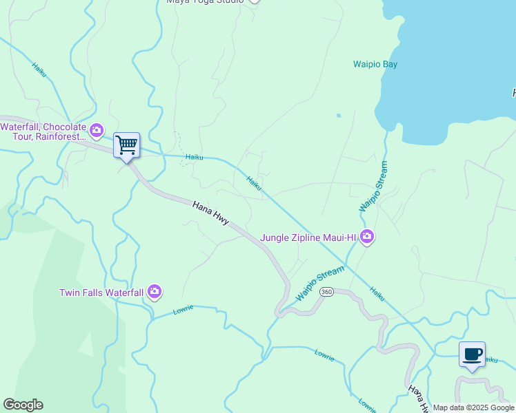 map of restaurants, bars, coffee shops, grocery stores, and more near 56 Mokupapa Road in Maui County