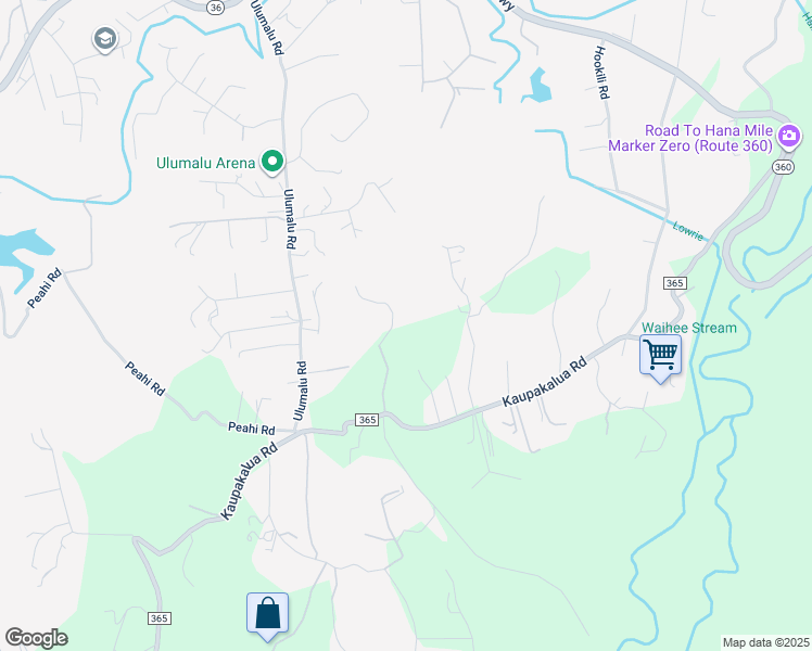 map of restaurants, bars, coffee shops, grocery stores, and more near 896 Hoomalolo Place in Haiku-Pauwela