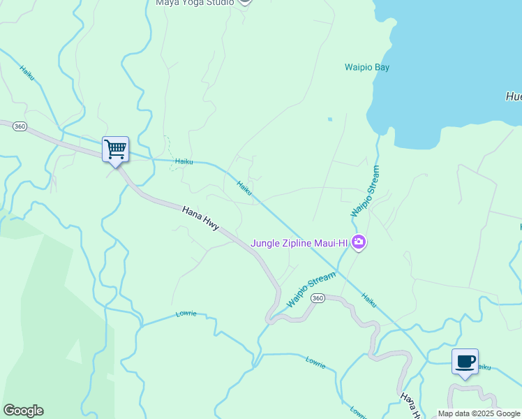 map of restaurants, bars, coffee shops, grocery stores, and more near 124 Mokupapa Road in Maui County