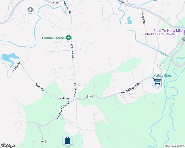 map of restaurants, bars, coffee shops, grocery stores, and more near 908 Hoomalolo Place in Haiku-Pauwela