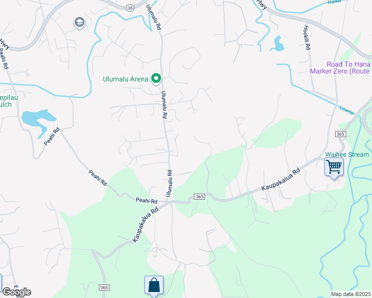 map of restaurants, bars, coffee shops, grocery stores, and more near 471 Ulumalu Road in Haiku-Pauwela