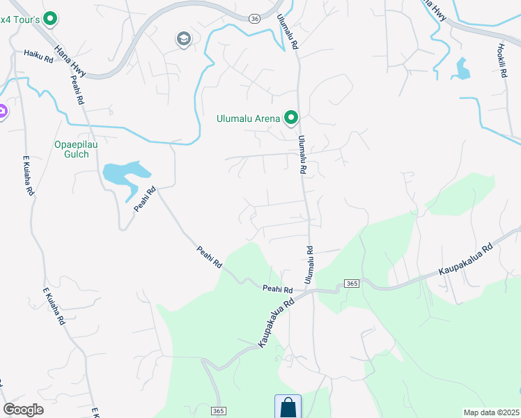 map of restaurants, bars, coffee shops, grocery stores, and more near 109 Kulolio Street in Haiku-Pauwela