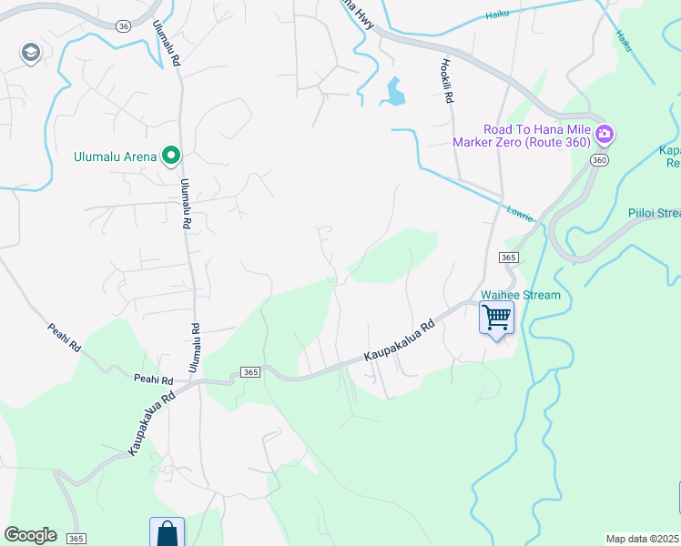map of restaurants, bars, coffee shops, grocery stores, and more near 449 Kawelo Road in Haiku-Pauwela
