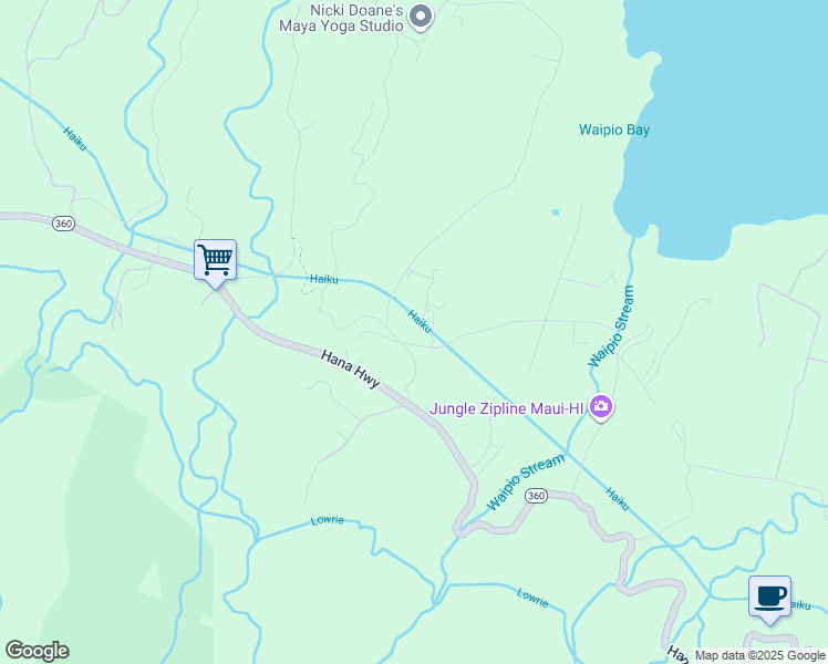 map of restaurants, bars, coffee shops, grocery stores, and more near 43 Mokupapa Road in Maui County