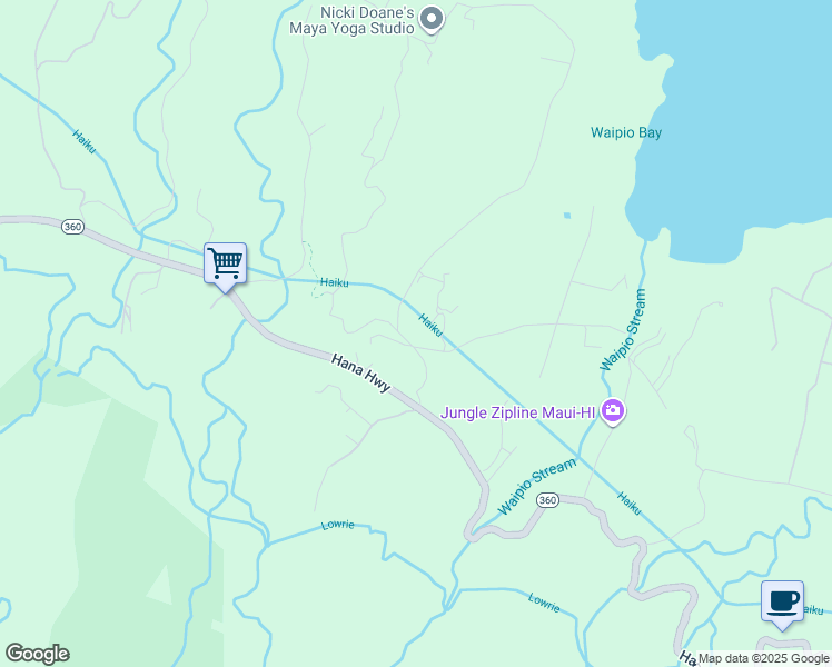 map of restaurants, bars, coffee shops, grocery stores, and more near 101 Mokupapa Road in Maui County