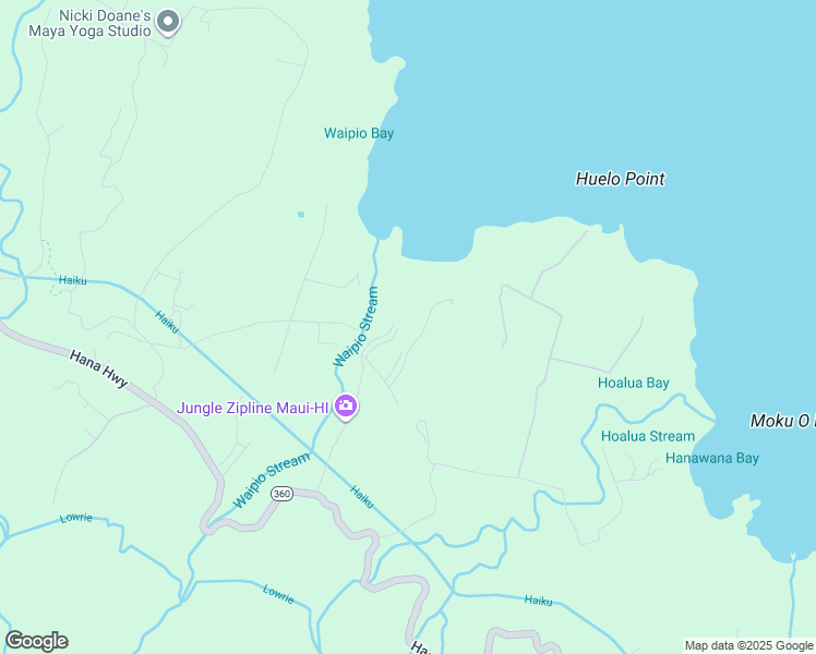 map of restaurants, bars, coffee shops, grocery stores, and more near 85 East Waipio Road in Maui County