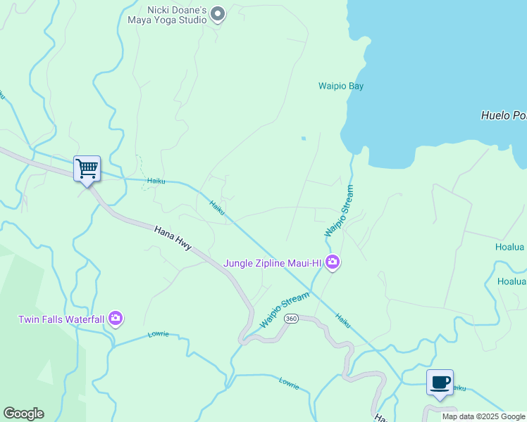 map of restaurants, bars, coffee shops, grocery stores, and more near 153 Mokupapa Road in Maui County