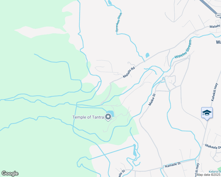 map of restaurants, bars, coffee shops, grocery stores, and more near 1368 Malaihi Road in Wailuku