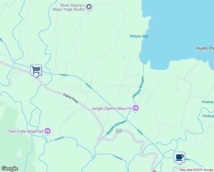 map of restaurants, bars, coffee shops, grocery stores, and more near 153 Mokupapa Road in Maui County