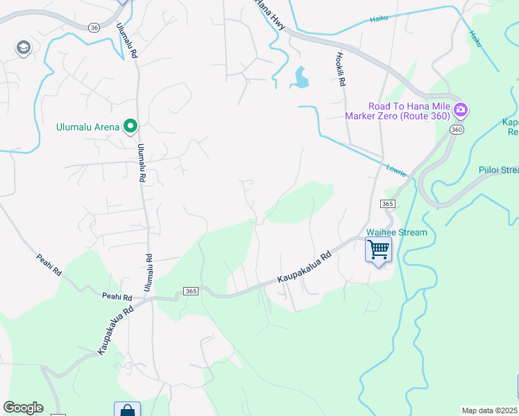 map of restaurants, bars, coffee shops, grocery stores, and more near 449 Kawelo Road in Haiku-Pauwela