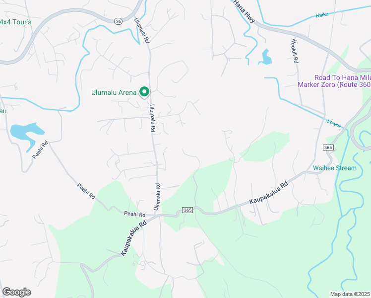 map of restaurants, bars, coffee shops, grocery stores, and more near 902 Hoomalolo Place in Haiku-Pauwela