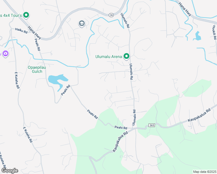 map of restaurants, bars, coffee shops, grocery stores, and more near 130 Kuloli Place in Haiku-Pauwela