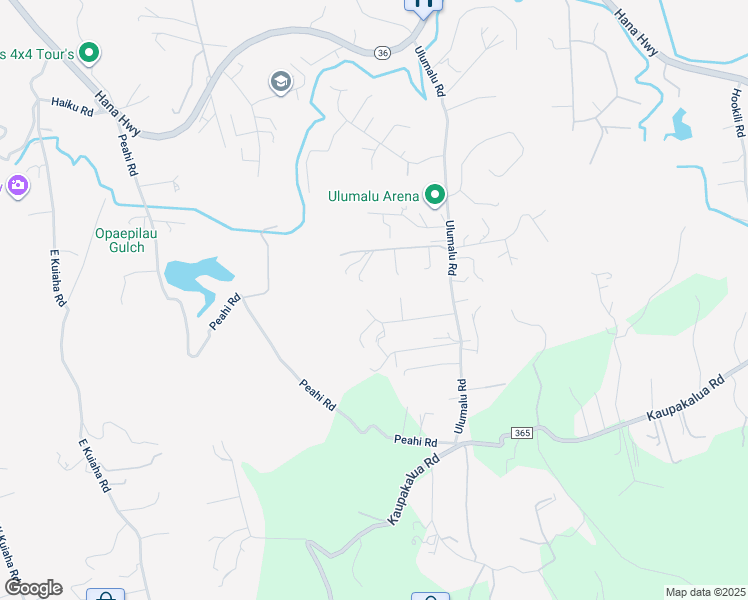 map of restaurants, bars, coffee shops, grocery stores, and more near 130 Kuloli Place in Haiku-Pauwela