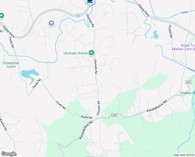 map of restaurants, bars, coffee shops, grocery stores, and more near 389 Ulumalu Road in Haiku-Pauwela