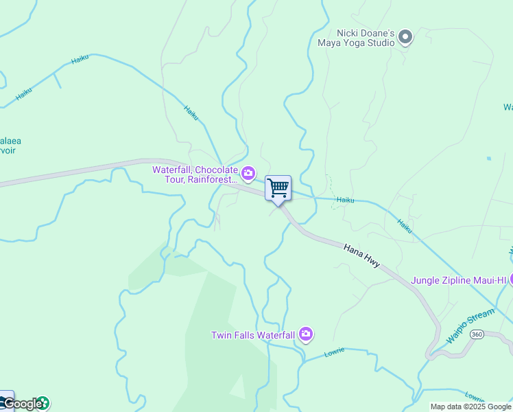 map of restaurants, bars, coffee shops, grocery stores, and more near Lupi Road in Maui County