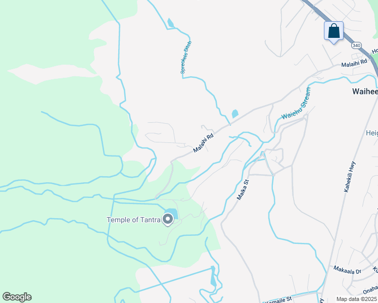 map of restaurants, bars, coffee shops, grocery stores, and more near 1368 Malaihi Road in Wailuku