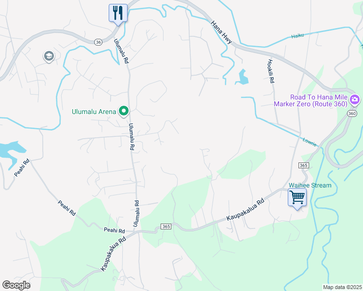 map of restaurants, bars, coffee shops, grocery stores, and more near 4510 Waha Place in Haiku-Pauwela