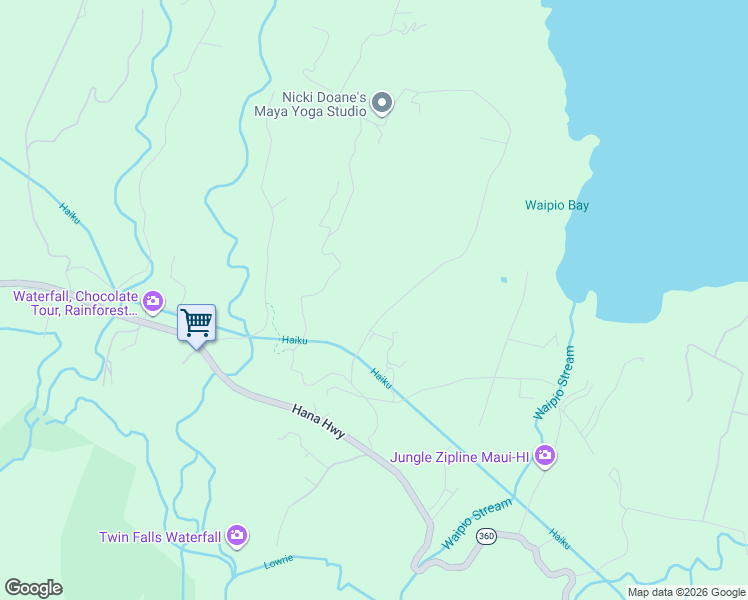 map of restaurants, bars, coffee shops, grocery stores, and more near 245 North Honokala Road in Maui County