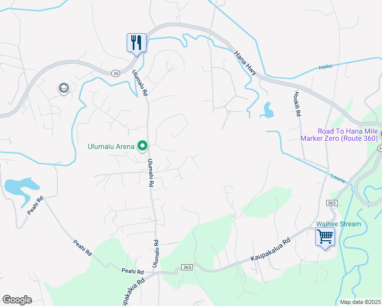 map of restaurants, bars, coffee shops, grocery stores, and more near 4431 Waha Place in Haiku-Pauwela