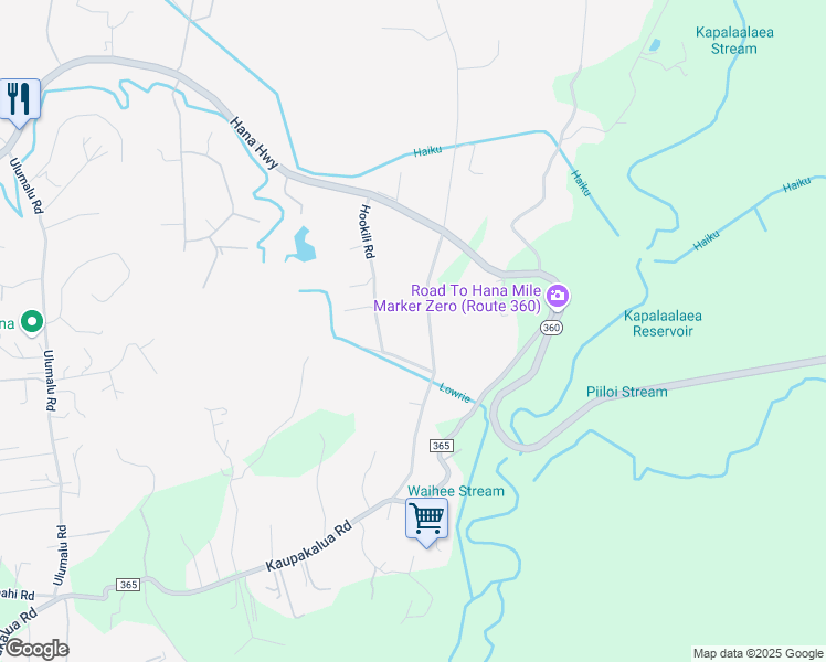 map of restaurants, bars, coffee shops, grocery stores, and more near 130 South Holokai Road in Maui County