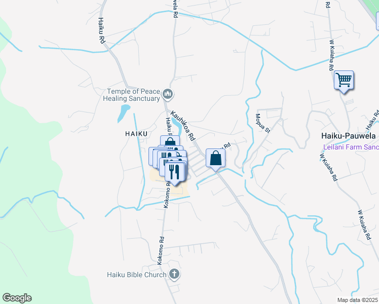 map of restaurants, bars, coffee shops, grocery stores, and more near 969 Noholani Street in Haiku-Pauwela