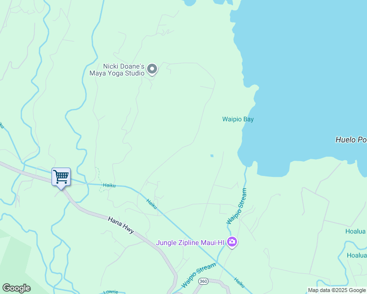 map of restaurants, bars, coffee shops, grocery stores, and more near North Honokala Road in Maui County