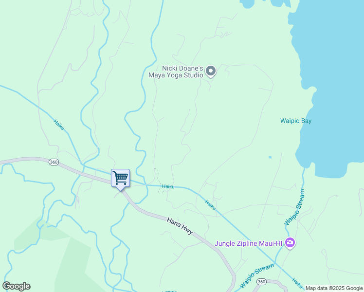 map of restaurants, bars, coffee shops, grocery stores, and more near 83 Hoolawa Road in Maui County