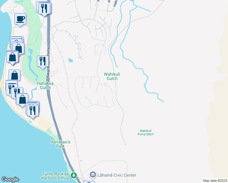 map of restaurants, bars, coffee shops, grocery stores, and more near 754 Anapuni Loop in Lahaina