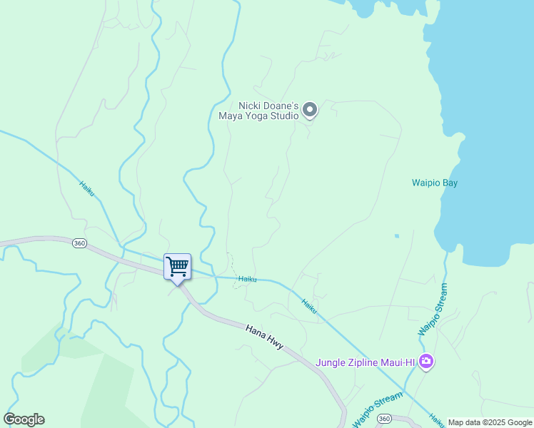 map of restaurants, bars, coffee shops, grocery stores, and more near 0 Hoolawa Road in Maui County