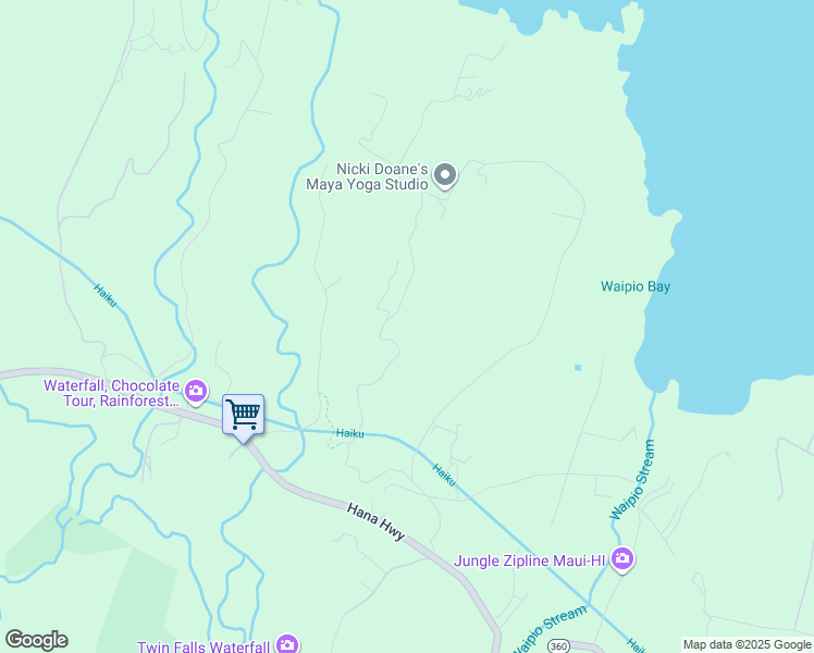 map of restaurants, bars, coffee shops, grocery stores, and more near 120 Hoolawa Road in Maui County