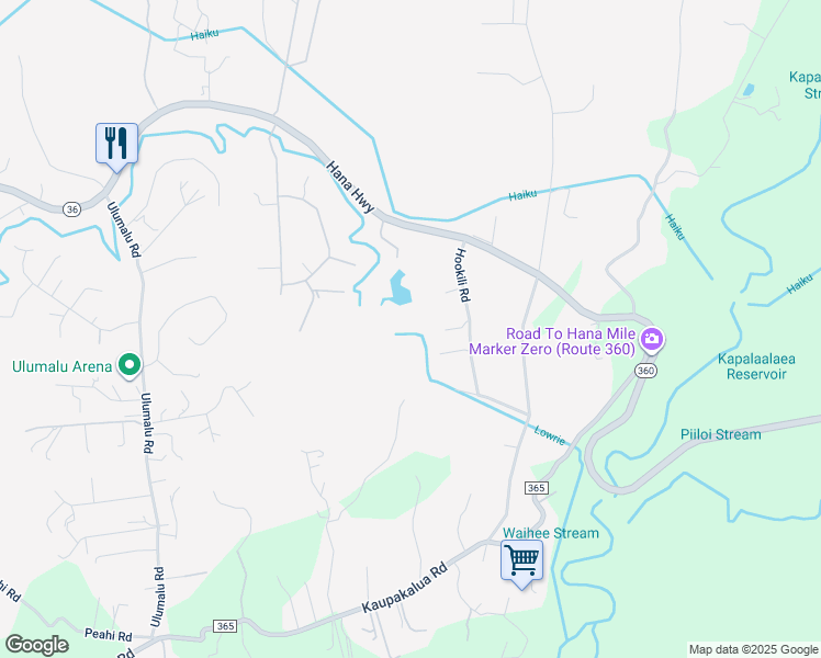 map of restaurants, bars, coffee shops, grocery stores, and more near 49 Leleaka Place in Haiku-Pauwela