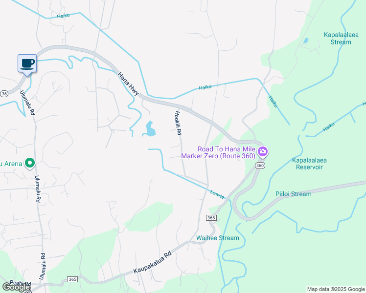 map of restaurants, bars, coffee shops, grocery stores, and more near 948 Hookili Road in Haiku-Pauwela