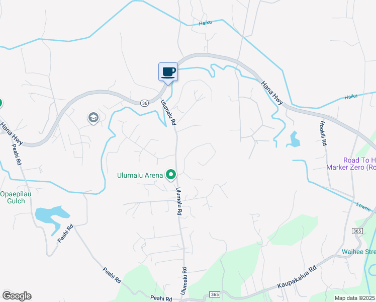 map of restaurants, bars, coffee shops, grocery stores, and more near 4385 Une Place in Haiku-Pauwela