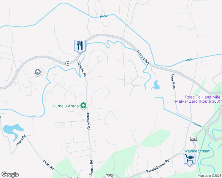 map of restaurants, bars, coffee shops, grocery stores, and more near 4475 Une Place in Haiku-Pauwela