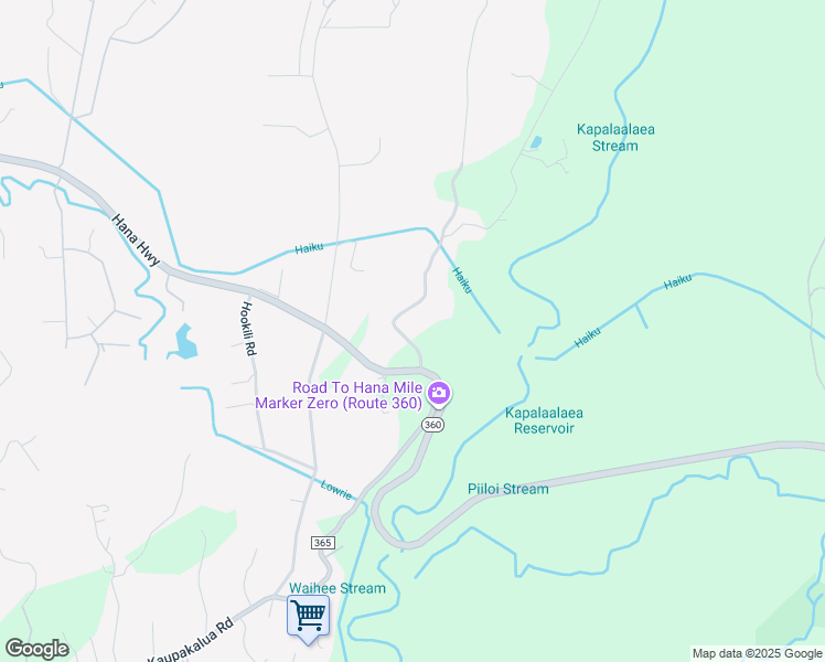 map of restaurants, bars, coffee shops, grocery stores, and more near 30 Haumana Road in Haiku-Pauwela