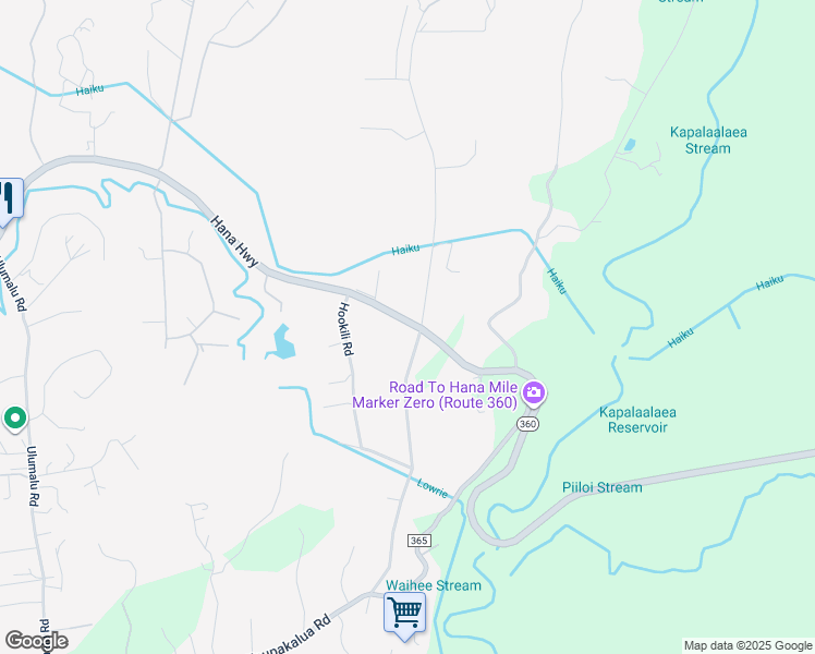 map of restaurants, bars, coffee shops, grocery stores, and more near 0 South Holokai Road in Haiku-Pauwela