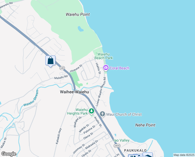 map of restaurants, bars, coffee shops, grocery stores, and more near 941 Iwaena Street in Wailuku
