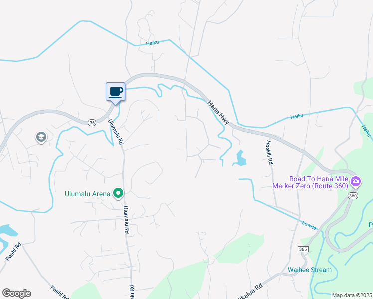 map of restaurants, bars, coffee shops, grocery stores, and more near 210 Heaaula Street in Haiku-Pauwela