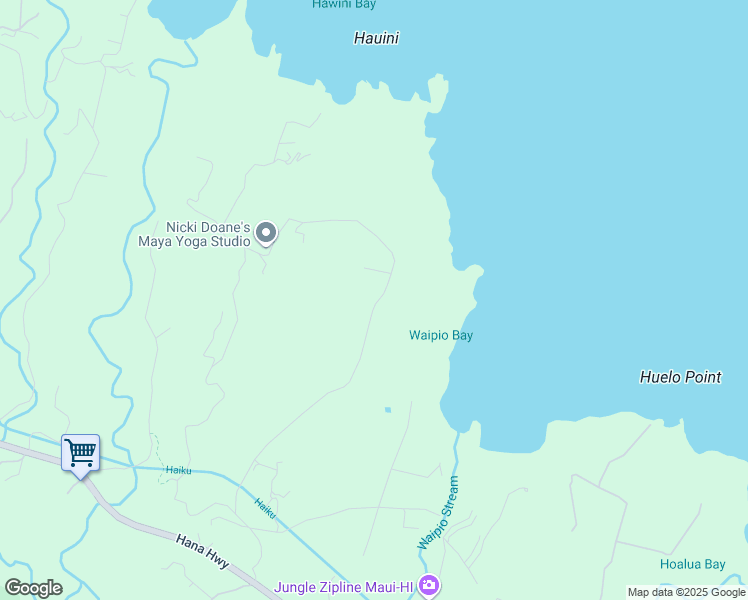 map of restaurants, bars, coffee shops, grocery stores, and more near 453 North Honokala Road in Maui County