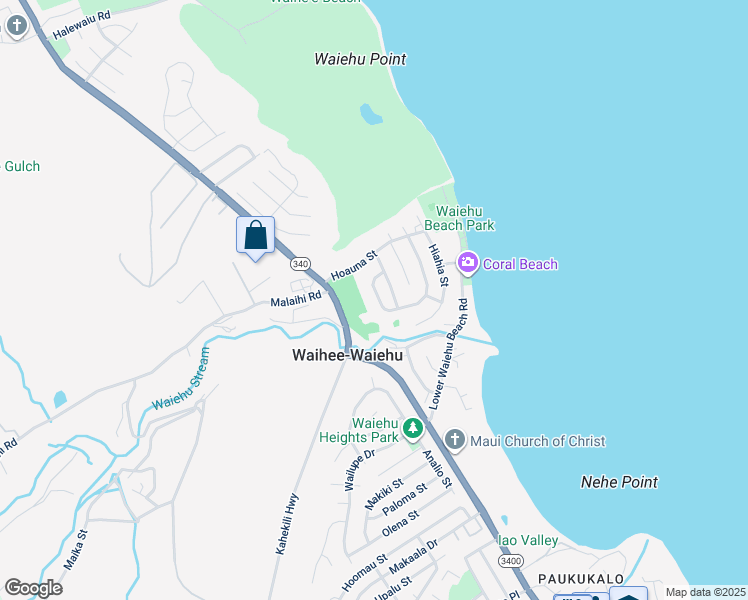 map of restaurants, bars, coffee shops, grocery stores, and more near 1238 Kilou Loop in Wailuku