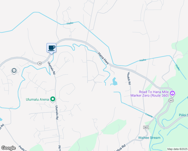 map of restaurants, bars, coffee shops, grocery stores, and more near 150 Uaoa Loop in Haiku-Pauwela