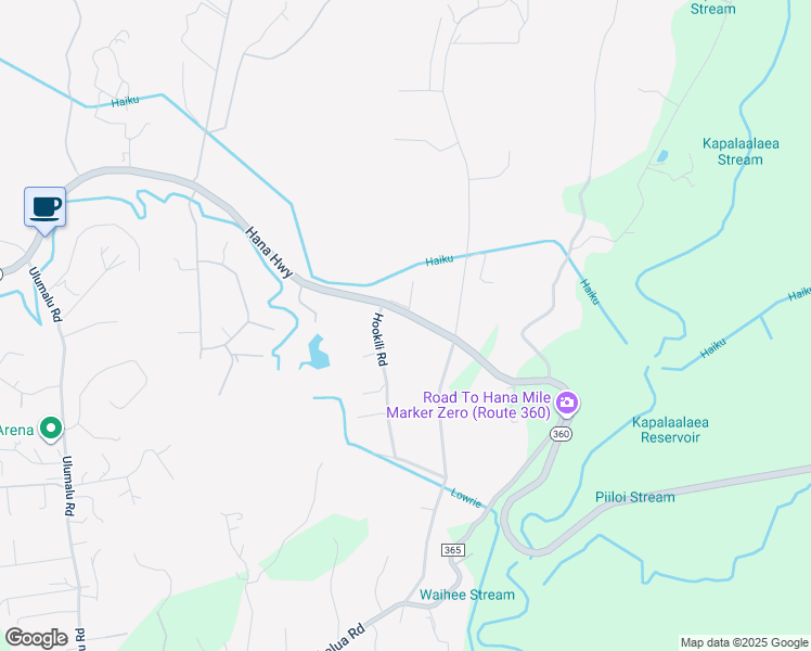map of restaurants, bars, coffee shops, grocery stores, and more near 4930 Hana Highway in Haiku-Pauwela