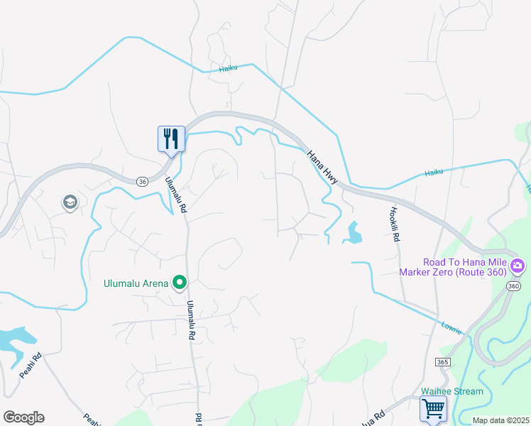 map of restaurants, bars, coffee shops, grocery stores, and more near 190 Heaaula Street in Haiku-Pauwela
