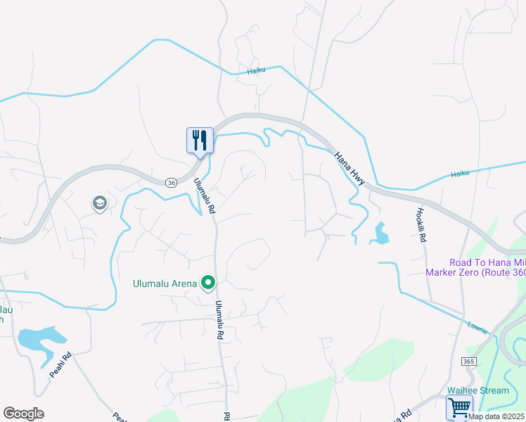 map of restaurants, bars, coffee shops, grocery stores, and more near 88 Kamalii Place in Haiku-Pauwela