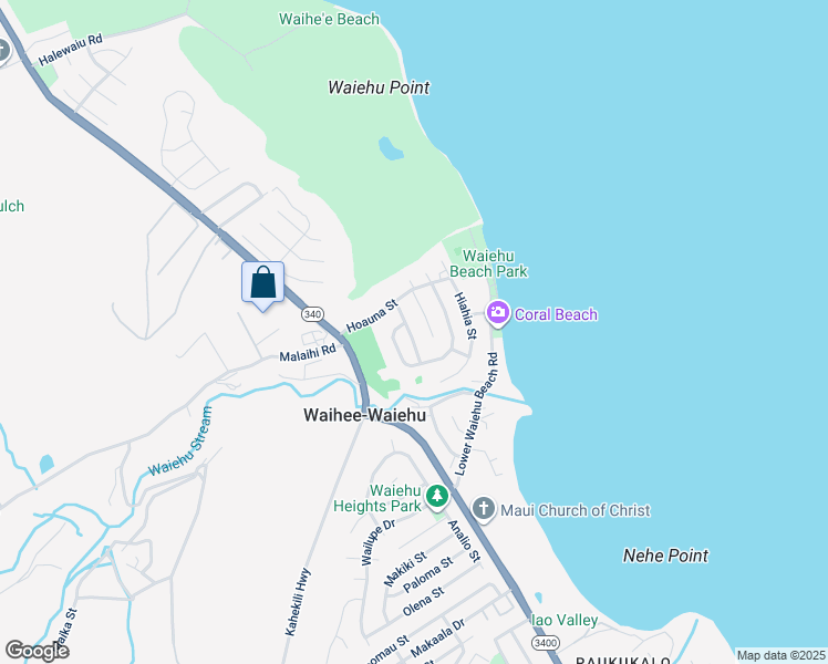 map of restaurants, bars, coffee shops, grocery stores, and more near 1378 Owaka Street in Wailuku