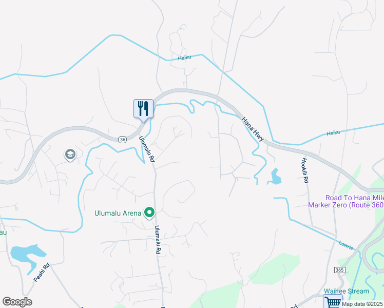 map of restaurants, bars, coffee shops, grocery stores, and more near 88 Kamalii Place in Haiku-Pauwela
