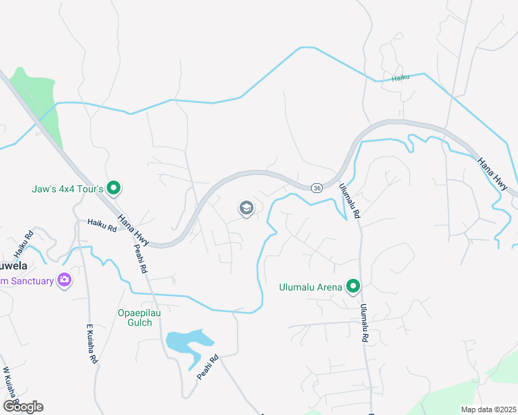 map of restaurants, bars, coffee shops, grocery stores, and more near 55 Palulu Way in Haiku-Pauwela