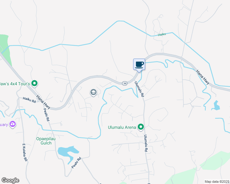 map of restaurants, bars, coffee shops, grocery stores, and more near 4080 Aliikoa Place in Haiku-Pauwela