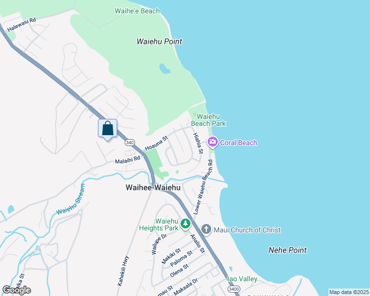 map of restaurants, bars, coffee shops, grocery stores, and more near 1364 Kakae Place in Wailuku
