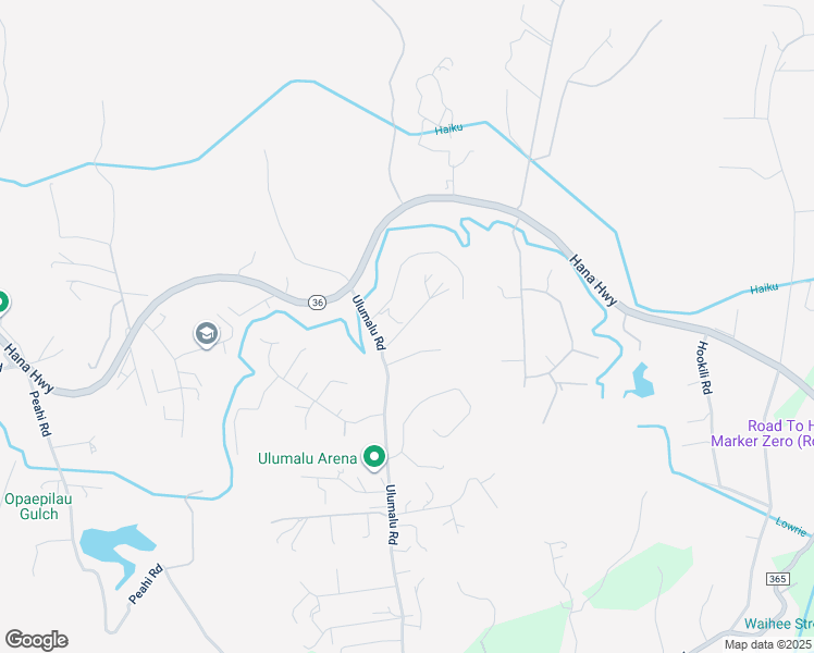 map of restaurants, bars, coffee shops, grocery stores, and more near 81 Ulumalu Road in Haiku-Pauwela